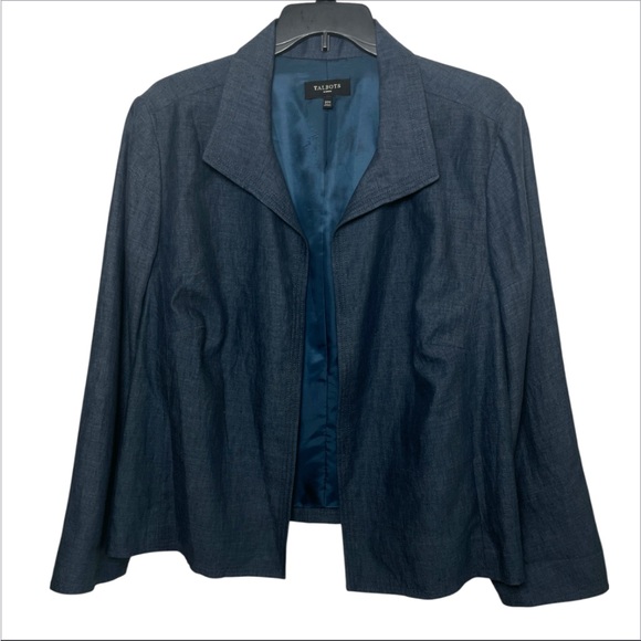 Talbots Jackets & Blazers - Talbots Navy Blue Open Front Blazer Jacket
